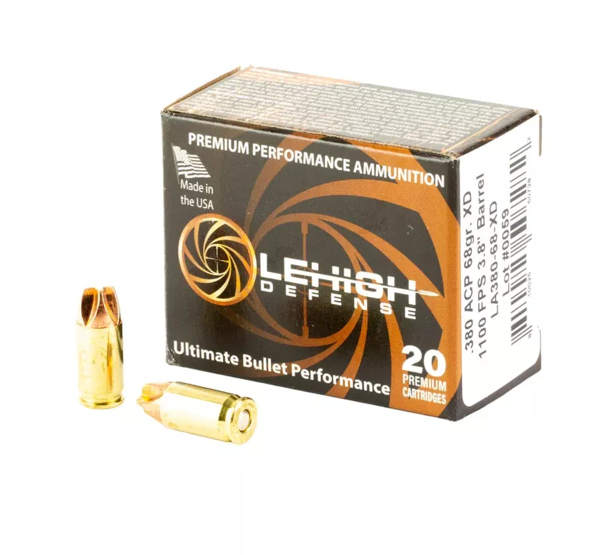 380acp-xtreme-defense-lehigh-defense-68-grain .380ACP Xtreme Defense, Lehigh Defense, 68 Grain