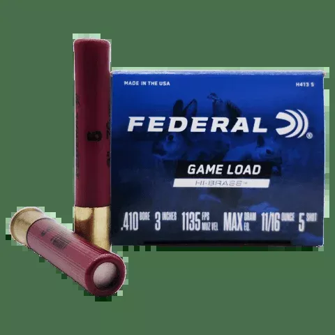 410-gauge-federal-3-game-load-5-lead-shot-high-brass-25-rounds .410 Gauge – Federal 3″ Game Load #5 Lead Shot High Brass – 25 Rounds