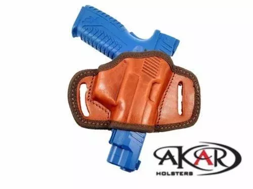 akar-b6103-leather-quick-draw-owb-holster-brown Akar B6103 Leather Quick Draw OWB Holster Brown