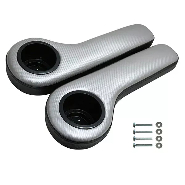 Arm Rest with Cup Holder Set, Carbon Fiber