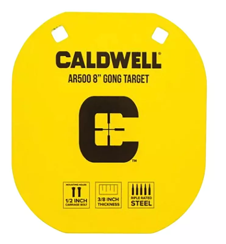 caldwell-ar500-gong-target-yellow Caldwell AR500 Gong Target Yellow