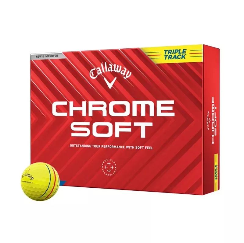 callaway-chrome-soft-triple-track-golf-balls-yellow-2024 Callaway Chrome Soft Triple Track Golf Balls – Yellow – 2024