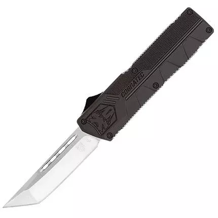 Cobratec Knives Lightweight Tanto Automatic Knife Plain Black