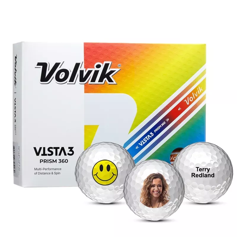 Custom Volvik Vista3 Prism 360 Golf Balls