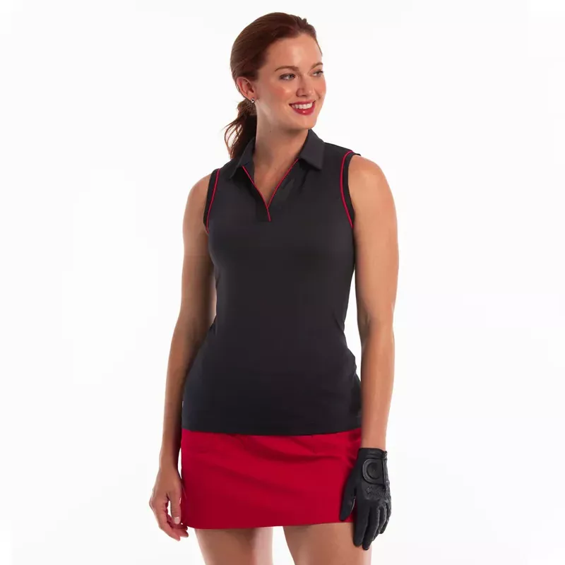 ep-ny-sleeveless-crossover-placket-polo-5636 EP NY Sleeveless Crossover Placket Polo 5636