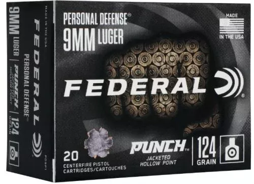Federal Premium Punch 9mm Jacketed Hollow Point