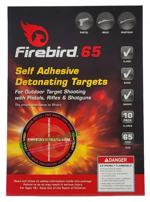 Firebird 65BIO 65mm Biodegradable Flash Smoke Sound Impact Target