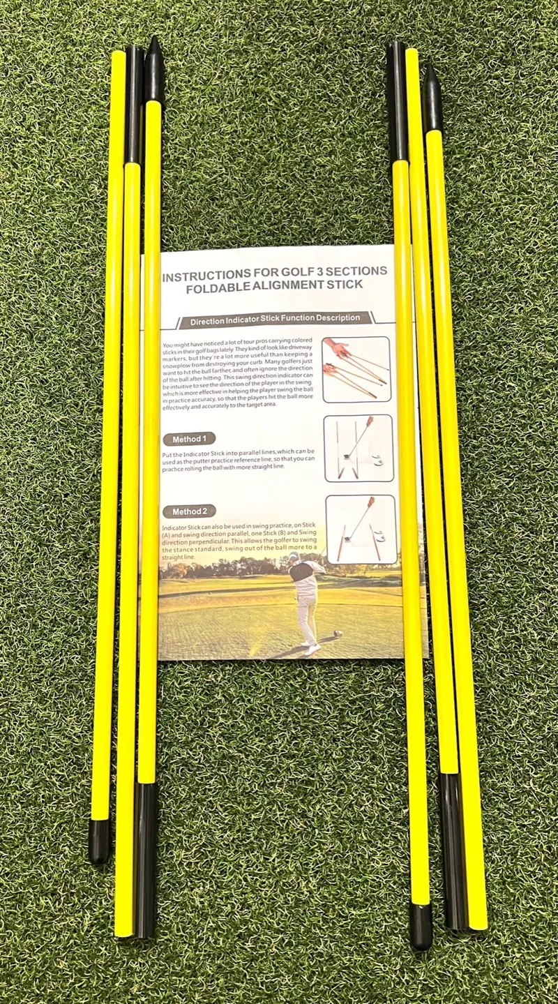 folding-3-section-golf-alignment-sticks-w-instructions Folding 3-Section Golf Alignment Sticks w/ Instructions