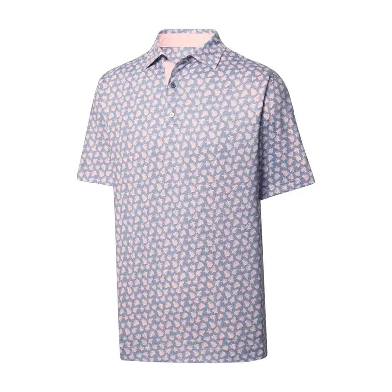 footjoy-lisle-shadow-palm-print-self-collar-polo FootJoy Lisle Shadow Palm Print Self Collar Polo