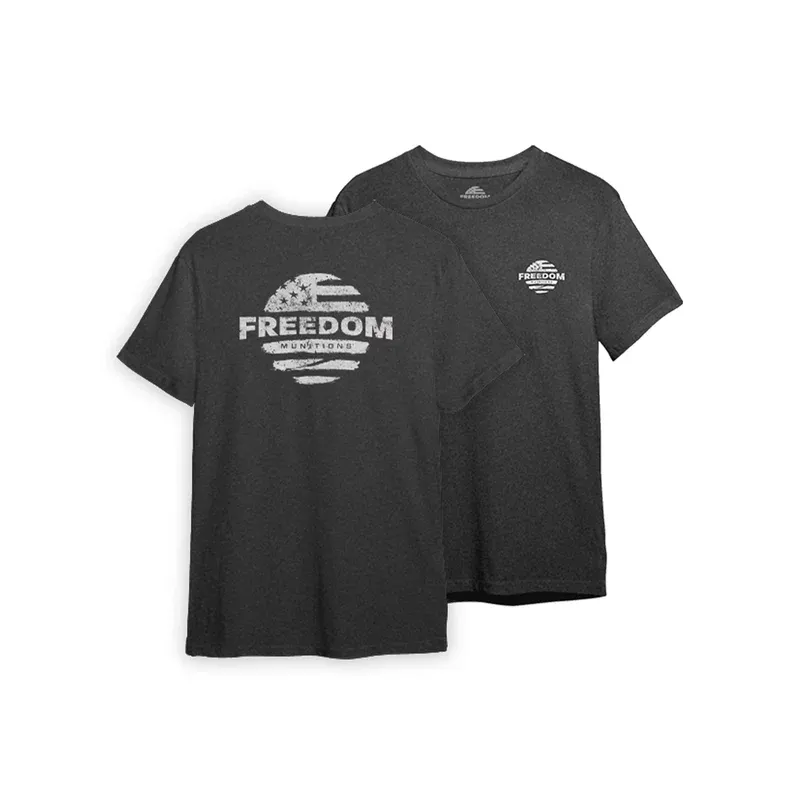 freedom-logo-heather-charcoal-tee Freedom Logo Heather Charcoal Tee