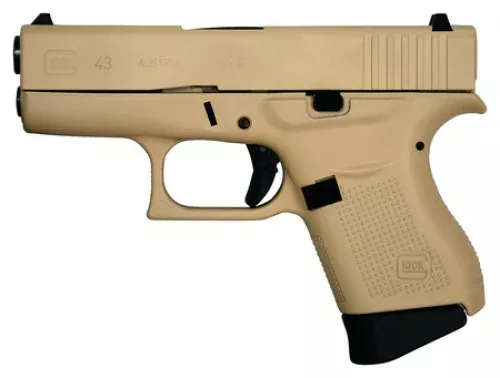 glock-43-gen3-9mm-desert-sand-pistol Glock 43 Gen3 9mm Desert Sand Pistol