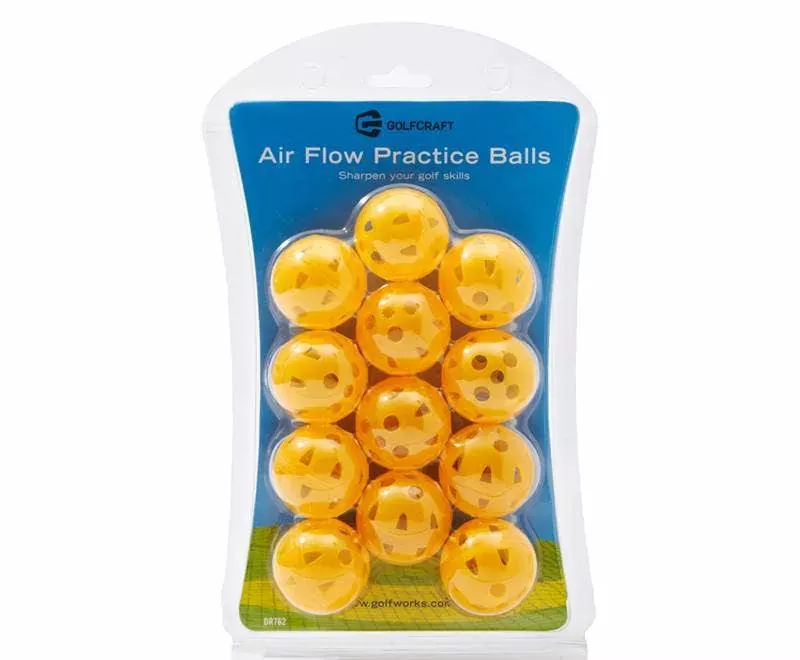 GolfCraft Air Flow Orange Practice Balls – 12pk