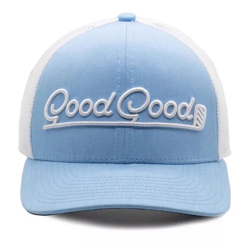 good-good-birdie-blue-trucker-golf-hat Good Good Birdie Blue Trucker Golf Hat