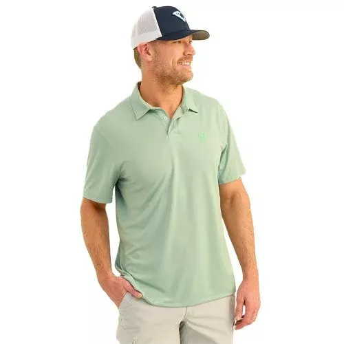 huk-icon-performance-polo-fog-green HUK Icon Performance Polo Fog Green
