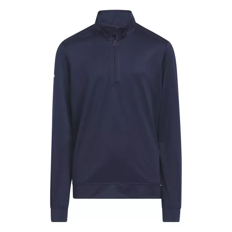 junior-adidas-heather-quarter-zip-golf-pullover-hs3078 Junior adidas Heather Quarter Zip Golf Pullover HS3078