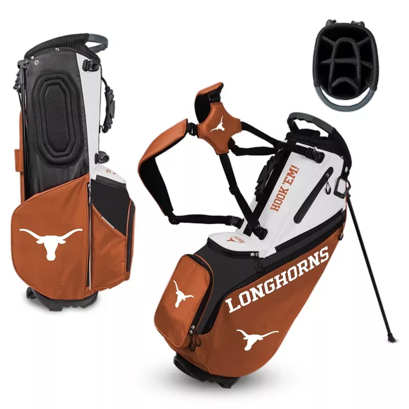 ncaa-team-effort-back-nine-texas-longhorns-stand-bag NCAA Team Effort Back Nine Texas Longhorns Stand Bag