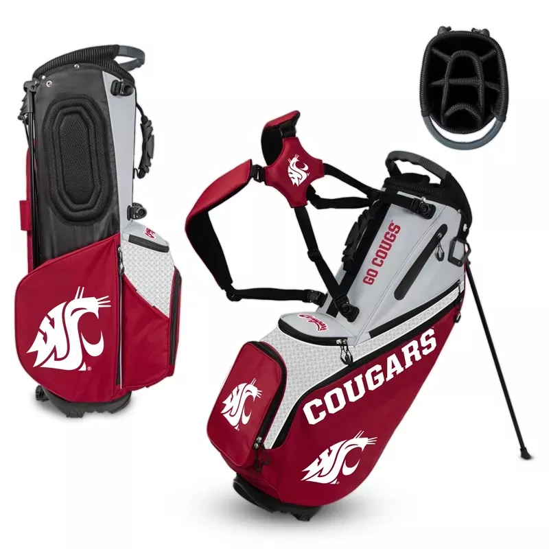 ncaa-team-effort-back-nine-washington-state-cougars-stand-bag NCAA Team Effort Back Nine Washington State Cougars Stand Bag