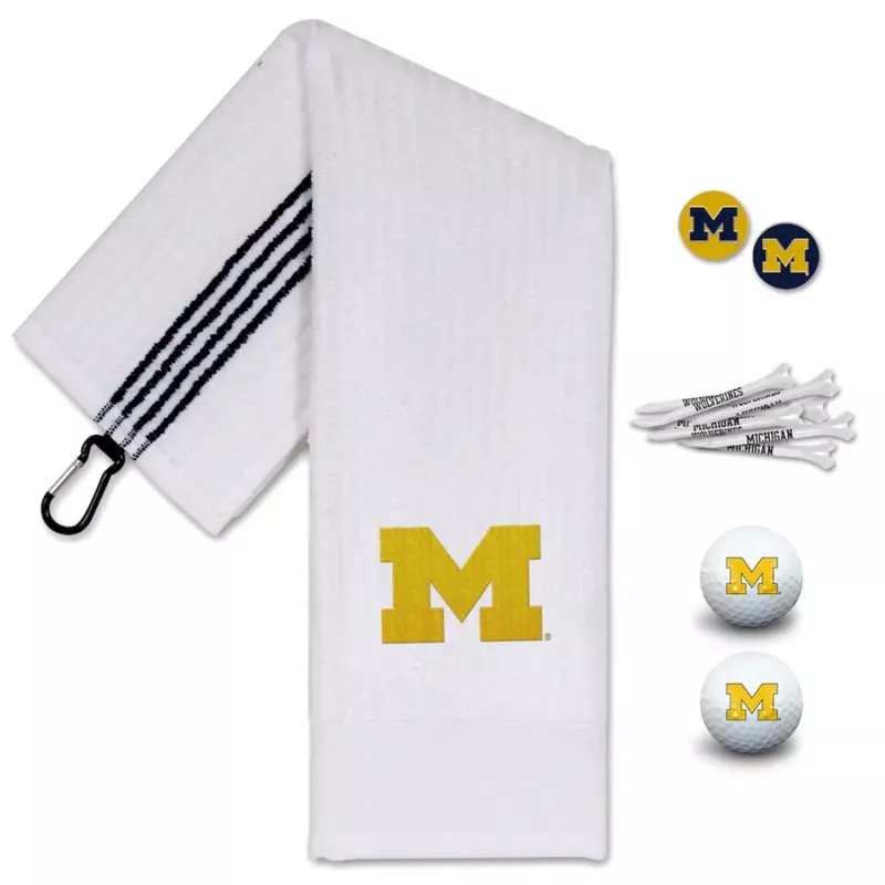 ncaa-team-effort-michigan-wolverines-golf-gift-set NCAA Team Effort Michigan Wolverines Golf Gift Set