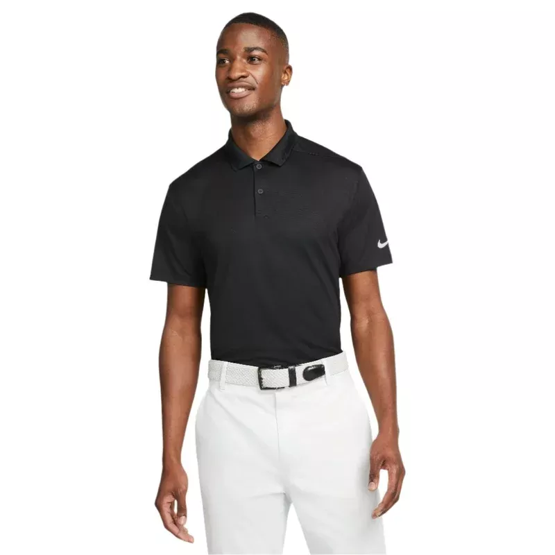 Nike DF Victory Solid Polo – Black / White