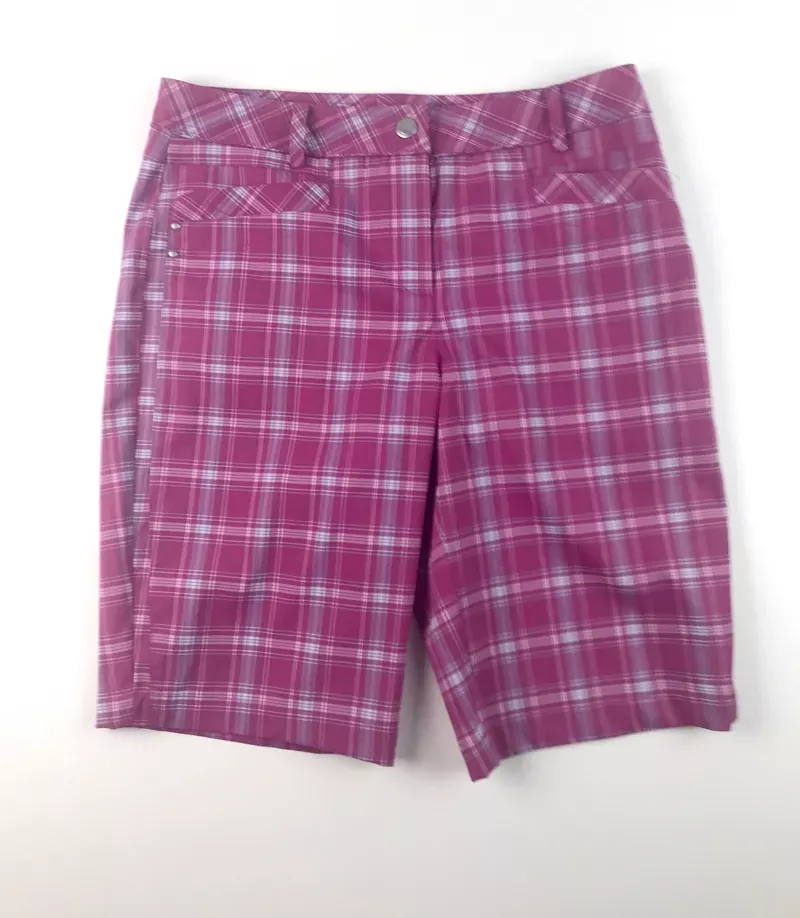 nivo-short-plaid-pink Nivo Short- Plaid Pink