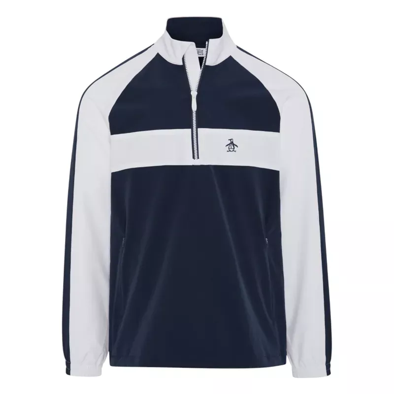 original-penguin-1-4-zip-colour-block-golf-jacket-ogrff019 Original Penguin 1/4 Zip Colour Block Golf Jacket OGRFF019