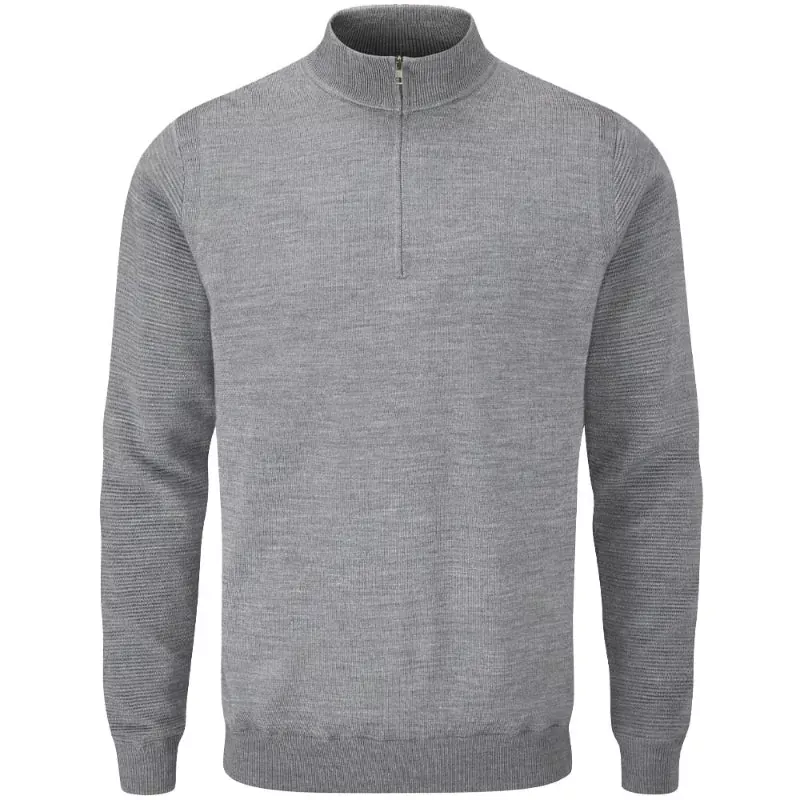 ping-croy-lined-half-zip-golf-sweater-marl-grey Ping Croy Lined Half Zip Golf Sweater – Marl Grey
