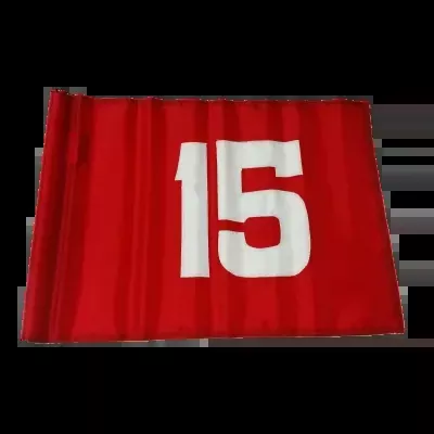 Red Flag White Number 15
