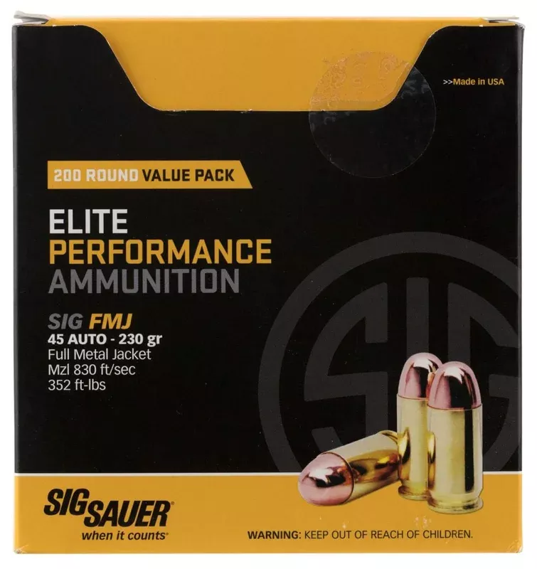 sig-sauer-elite-ball-45-acp-full-metal-jacket SIG Sauer Elite Ball .45 ACP Full Metal Jacket