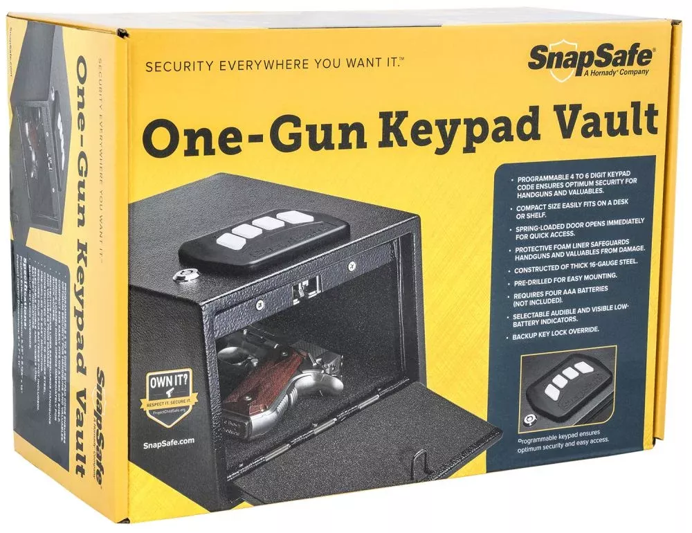 snapsafe-keypad-safe-1-handgun-black SnapSafe Keypad Safe 1 Handgun Black