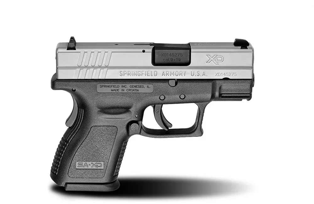 springfield-armory-xd-sub-compact-9mm-stainless-silver-black-polymer-pistol Springfield Armory XD Sub-Compact 9mm Stainless/Silver Black Polymer Pistol