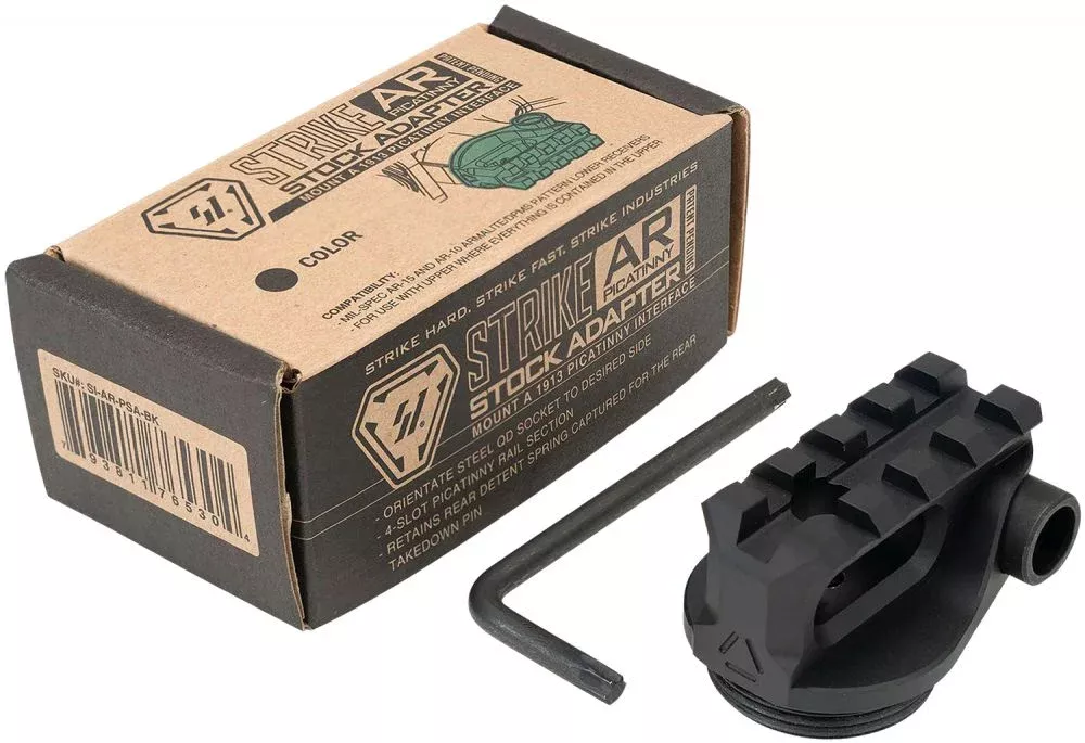strike-industries-ar-picatinny-stock-adapter-black-anodized Strike Industries AR Picatinny Stock Adapter Black Anodized