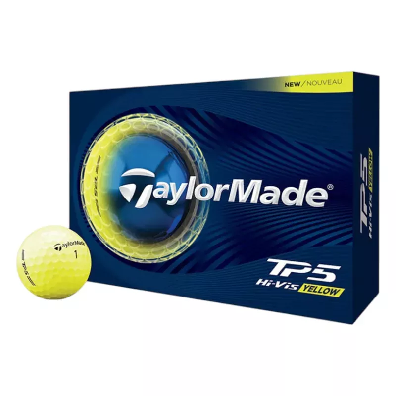 taylormade-2026-tp5-golf-balls-yellow TaylorMade 2026 TP5 Golf Balls | Yellow