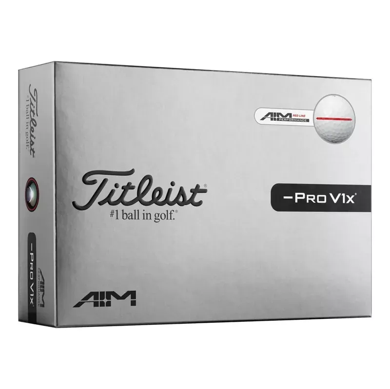 titleist-pro-v1x-left-dash-aim-performance-golf-balls-red Titleist Pro V1x Left Dash AIM Performance Golf Balls – Red