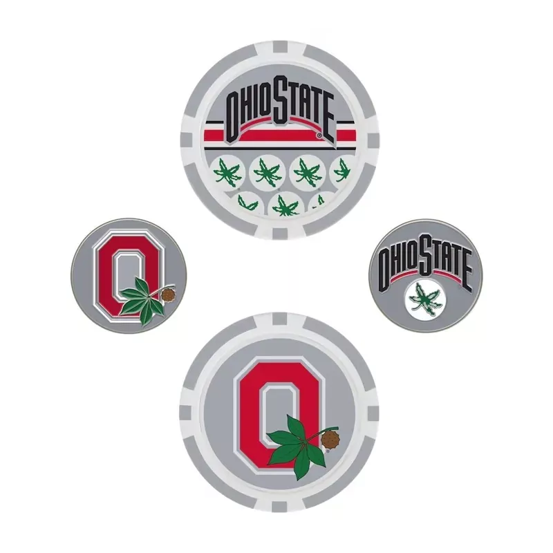 wincraft-ncaa-ohio-state-buckeyes-ball-marker-set WinCraft NCAA Ohio State Buckeyes Ball Marker Set